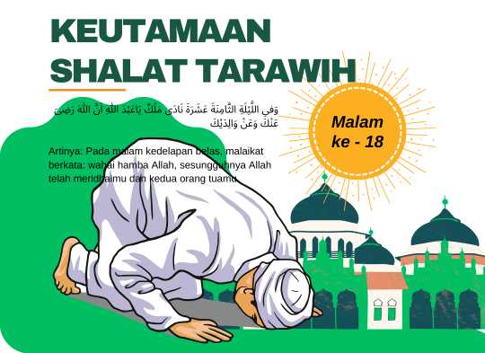 Fadhilah Sholat Tarawih Malam ke-18 Menurut Kitab Durrotun Nasihin